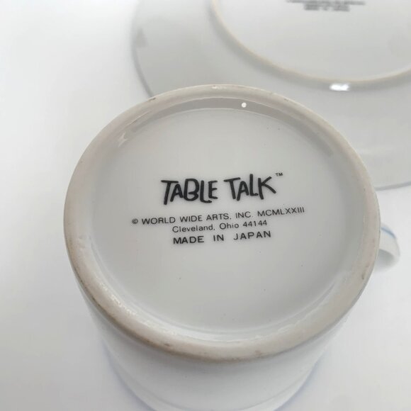 Table Talk World Wide Arts 3Pc Vintage Childrens Dining Set Cat Porcelain 1973 - Picture 7 of 10